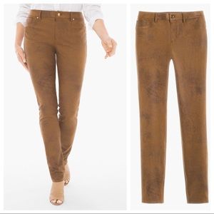 Chico’s Petite Faux Suede stretch Knit Pants 14P